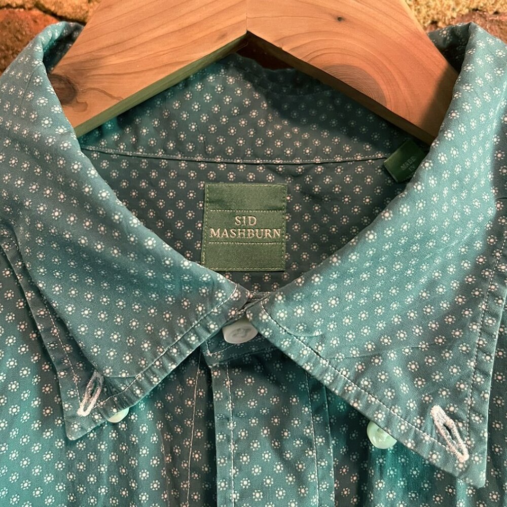 Sid Mashburn Green Patterned Button-Down | Large